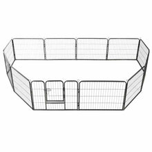 Dog Playpen Black Powder-Coated Steel 23.6 x 31.5 12-panel