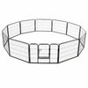 Dog Playpen Black Powder-Coated Steel 23.6 x 31.5 12-panel