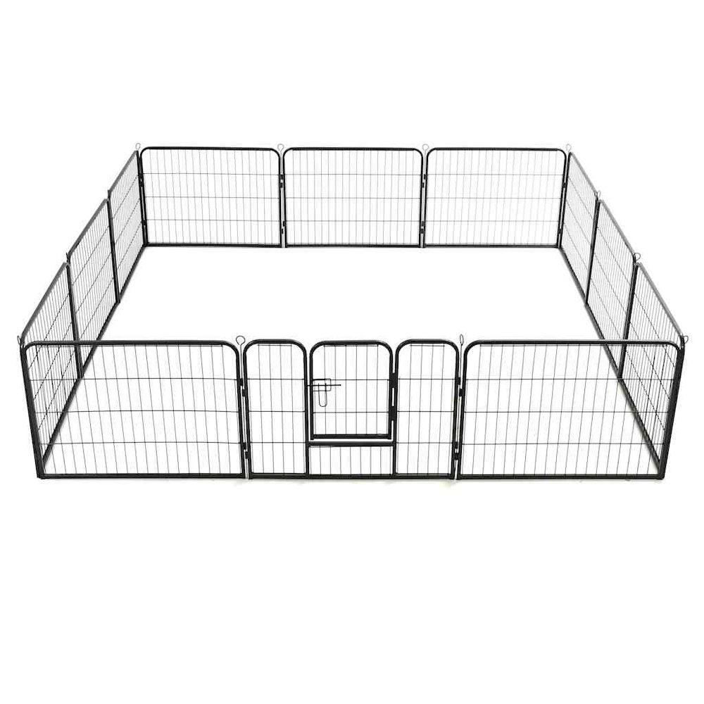 Dog Playpen Black Powder-Coated Steel 23.6 x 31.5 12-panel