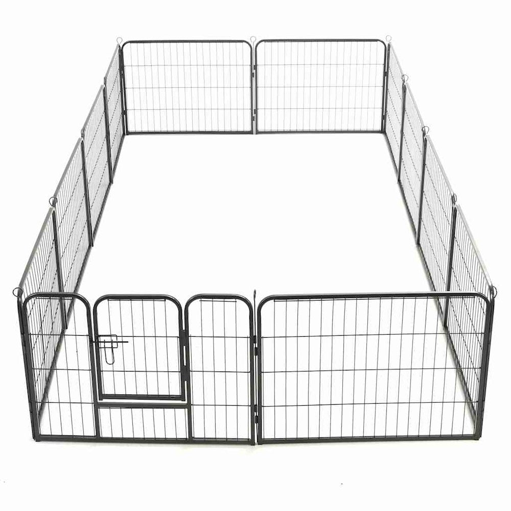 Dog Playpen Black Powder-Coated Steel 23.6 x 31.5 12-panel