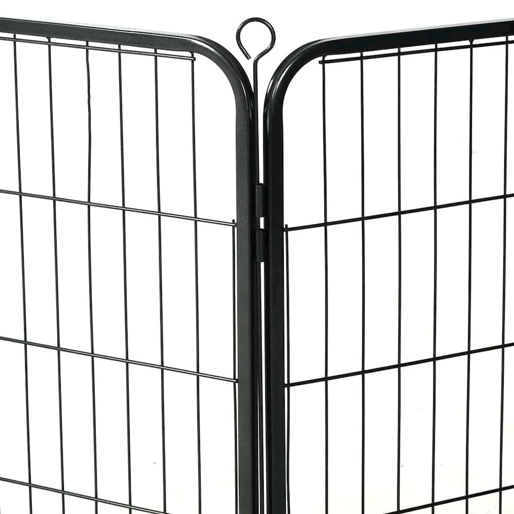 Dog Playpen Black Powder-Coated Steel 23.6 x 31.5 12-panel