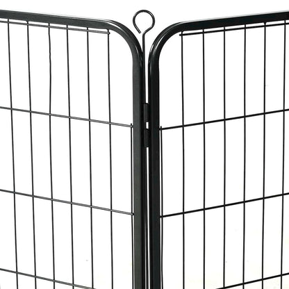Dog Playpen Black Powder-Coated Steel 23.6 x 31.5 12-panel