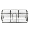 Dog Playpen Black Powder-Coated Steel 31.5 x 39.4 8-panel