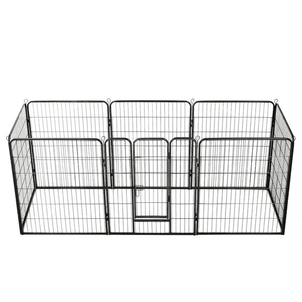 Dog Playpen Black Powder-Coated Steel 31.5 x 39.4 8-panel