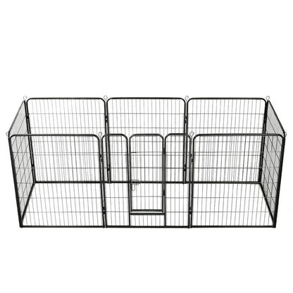 Dog Playpen Black Powder-Coated Steel 31.5 x 39.4 8-panel