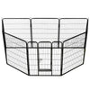 Dog Playpen Black Powder-Coated Steel 31.5 x 39.4 8-panel