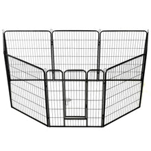 Dog Playpen Black Powder-Coated Steel 31.5 x 39.4 8-panel