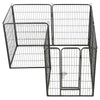 Dog Playpen Black Powder-Coated Steel 31.5 x 39.4 8-panel