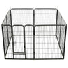 Dog Playpen Black Powder-Coated Steel 31.5 x 39.4 8-panel