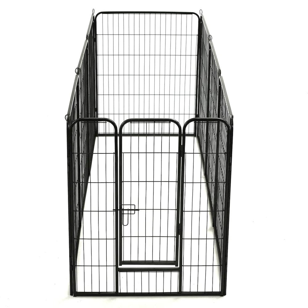 Dog Playpen Black Powder-Coated Steel 31.5 x 39.4 8-panel
