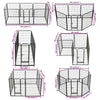 Dog Playpen Black Powder-Coated Steel 31.5 x 39.4 8-panel
