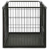 Dog Playpen Black Powder-coated steel 36.0x23.2x24.0 in Foldable