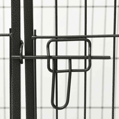 Dog Playpen Black Powder-coated steel 36.0x23.2x24.0 in Foldable