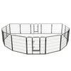 Dog Playpen Black Powder-Coated Steel Large Collapsible 31.5W x 31.5D x 31.5H