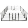 Dog Playpen Black Powder-Coated Steel Large Collapsible 31.5W x 31.5D x 31.5H