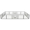 Dog Playpen Black Powder-Coated Steel 23.6 x 31.5 16-panel