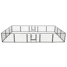 Dog Playpen Black Powder-Coated Steel 23.6 x 31.5 16-panel