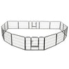 Dog Playpen Black Powder-Coated Steel 23.6 x 31.5 16-panel