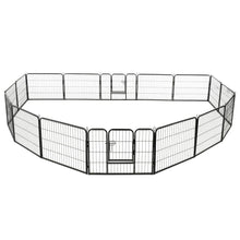 Dog Playpen Black Powder-Coated Steel 23.6 x 31.5 16-panel