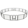Dog Playpen Black Powder-Coated Steel 23.6 x 31.5 16-panel