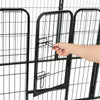 Dog Playpen Black Powder-Coated Steel 23.6 x 31.5 16-panel
