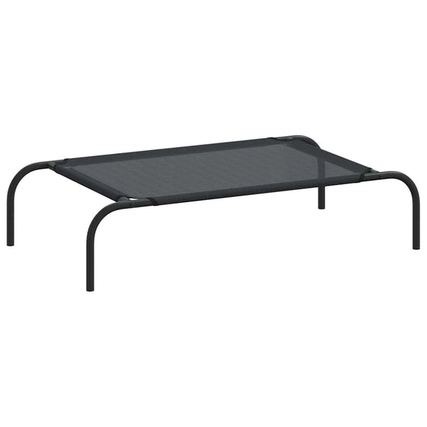 Dog Bed Black Textilene And Powder-Coated Steel Small