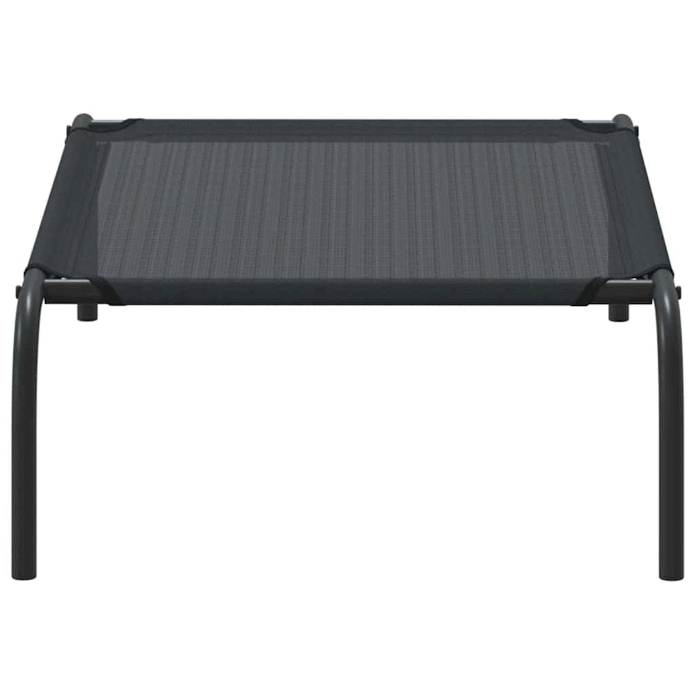 Dog Bed Black Textilene and Powder-Coated Steel Small Dog Bed