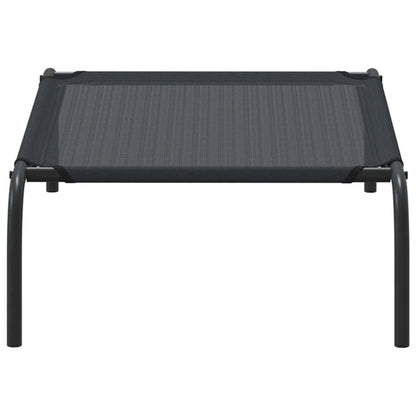 Dog Bed Black Textilene and Powder-Coated Steel Small Dog Bed