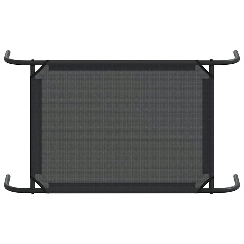 Dog Bed Black Textilene And Powder-Coated Steel Small