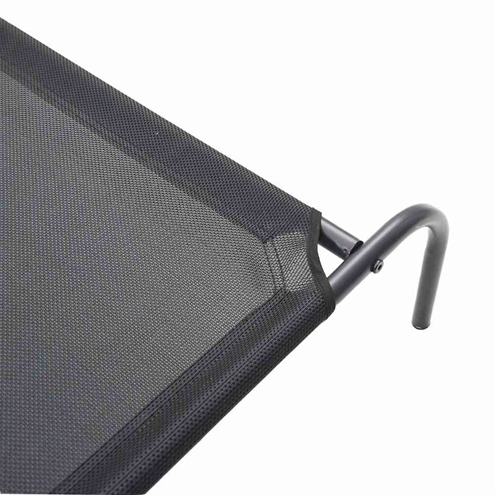 Dog Bed Black Textilene And Powder-Coated Steel Small