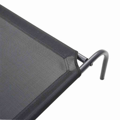 Dog Bed Black Textilene And Powder-Coated Steel Small