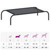 Dog Bed Black Textilene And Powder-Coated Steel Small