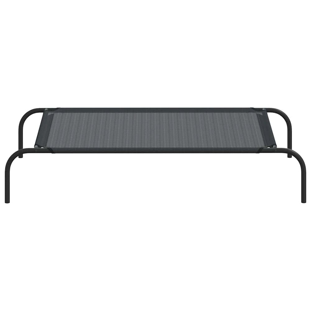 Dog Bed Black 30% Polyester, 70% PVC, Powder-Coated Steel Large
