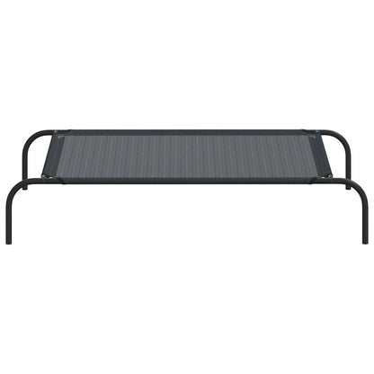 Dog Bed Black 30% Polyester, 70% PVC, Powder-Coated Steel Large