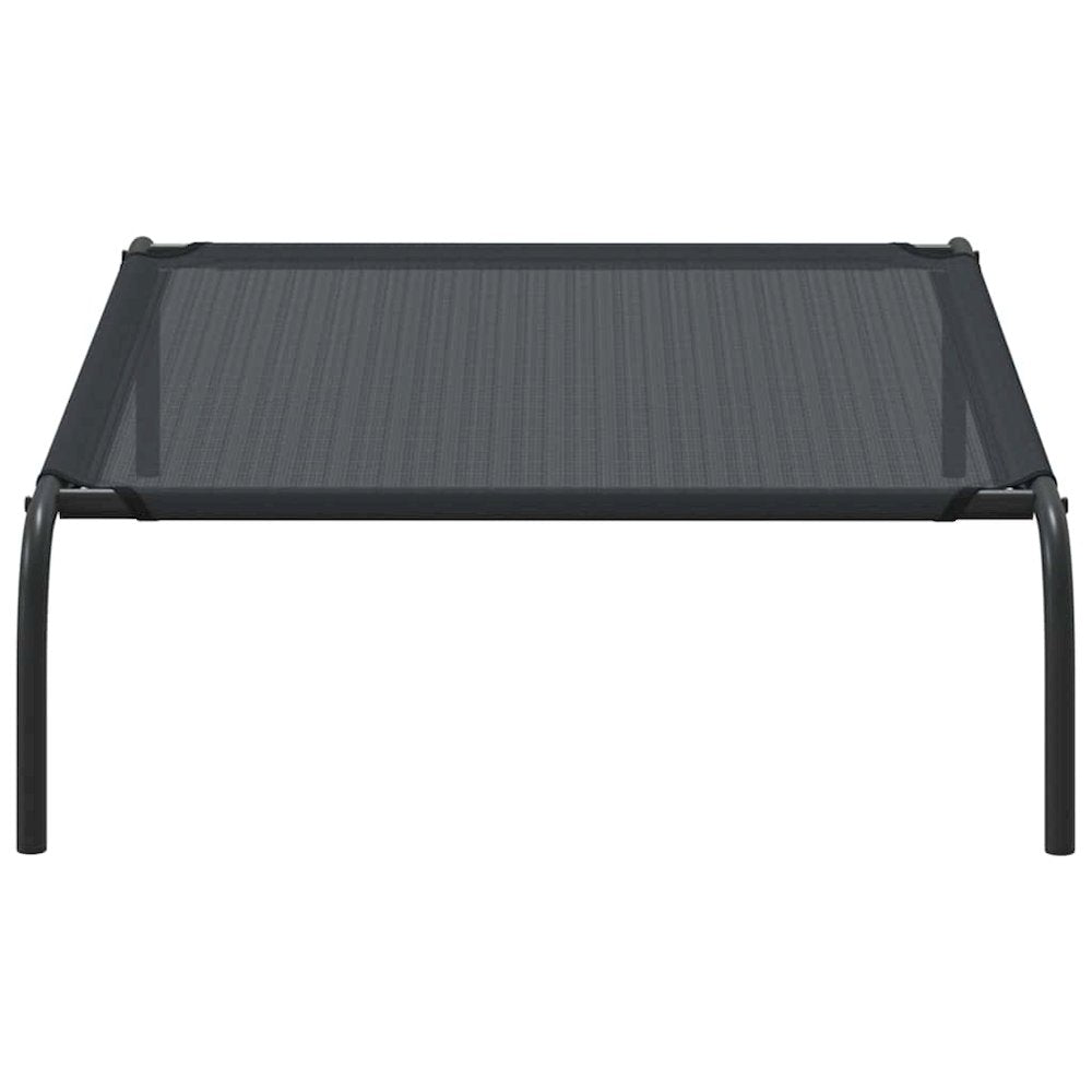 Dog Bed Black 30% Polyester, 70% PVC, Powder-Coated Steel Large