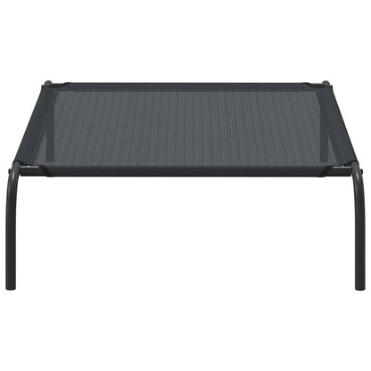 Dog Bed Black 30% Polyester, 70% PVC, Powder-Coated Steel Large