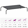 Dog Bed Black 30% Polyester, 70% Pvc, Powder-Coated Steel Large