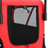 Pet Bike Trailer Red And Black Oxford Fabric And Steel Collapsible