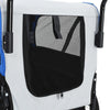 Pet Bike Trailer Grey And Blue Oxford Fabric And Steel 20.9 Lb