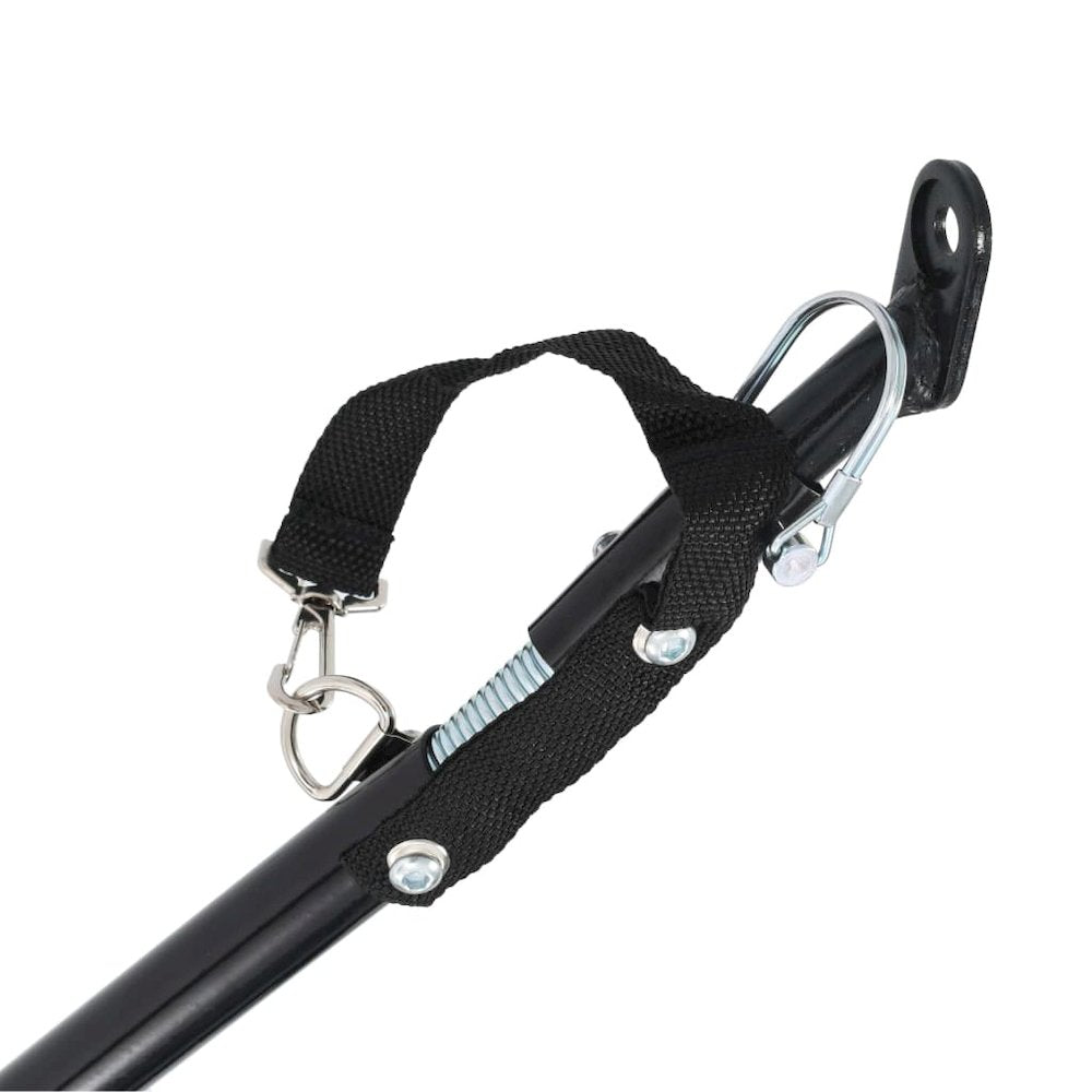 Pet Bike Trailer Grey And Blue Oxford Fabric And Steel 20.9 Lb