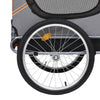 Pet Bike Trailer Orange And Grey Oxford Fabric And Steel
