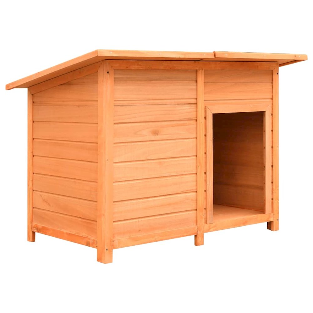 Dog House Brown, Green Solid Pine Wood