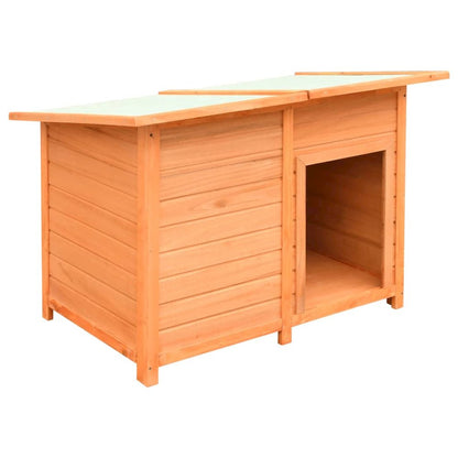 Dog House Brown, Green Solid Pine Wood