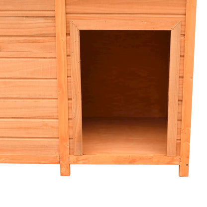 Dog House Brown, Green Solid Pine Wood