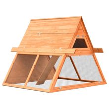 Rabbit Hutch Brown Solid Pine Wood