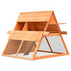 Rabbit Hutch Brown Solid Pine Wood