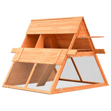 Rabbit Hutch Brown Solid Pine Wood