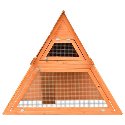 Rabbit Hutch Brown Solid Pine Wood