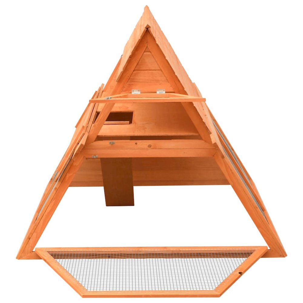 Rabbit Hutch Brown Solid Pine Wood