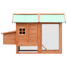 Chicken Coop Brown And Green Solid Pine/Fir Wood